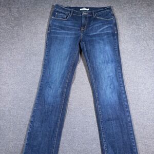 Levi's 505 Straight Jeans Womens 8 Blue Mid Rise Stretch Denim Classic Momcore